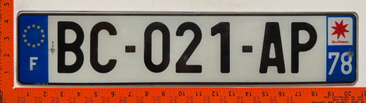 2009 series France #BC-021-AP Passenger License Plate