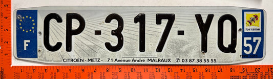 2009 series France #CP-317-YQ Passenger License Plate