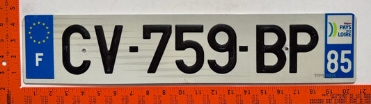 2009 series France #CV-759-BP Passenger License Plate