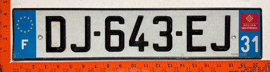 2009 series France #DJ-643-EJ Passenger License Plate