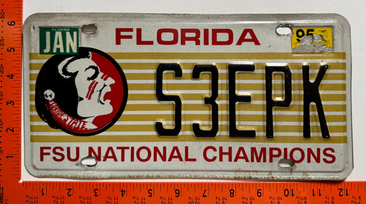 1995 Florida #S3EPK Florida State License Plate