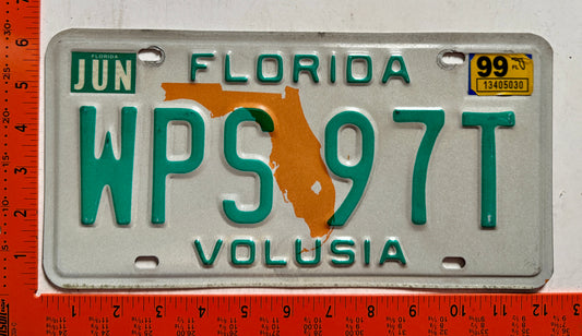 1999 Florida #WPS 97T Passenger License Plate