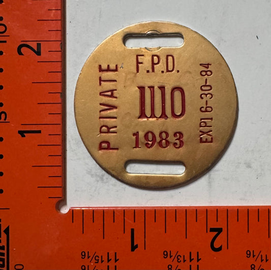 1984 Forest Preserve District, Illinois #1110 Private Horse License