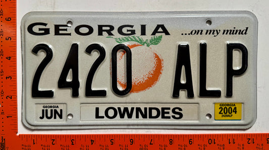 2004 Georgia #2420 ALP Passenger License Plate
