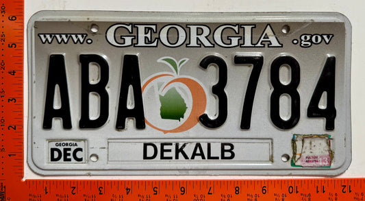 2013 Georgia #ABA 3784 Passenger License Plate