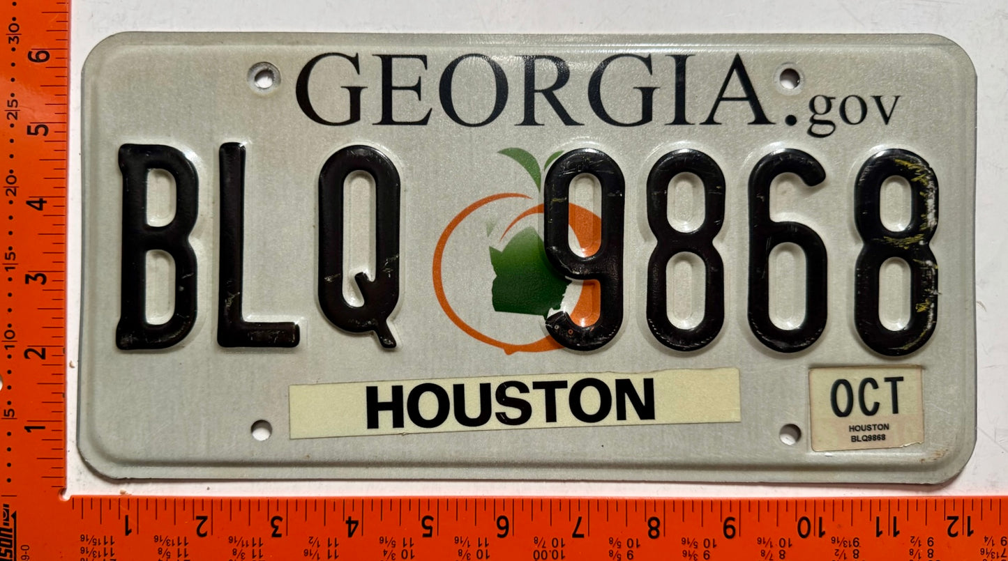 2010 Georgia #BLQ 9868 Passenger License Plate