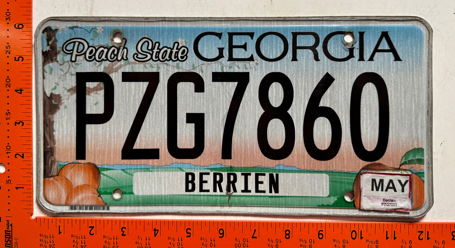 2023 Georgia #PZG7860 Passenger License Plate