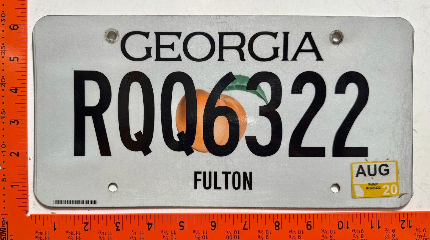 2020 Georgia #RQQ6322 Passenger License Plate