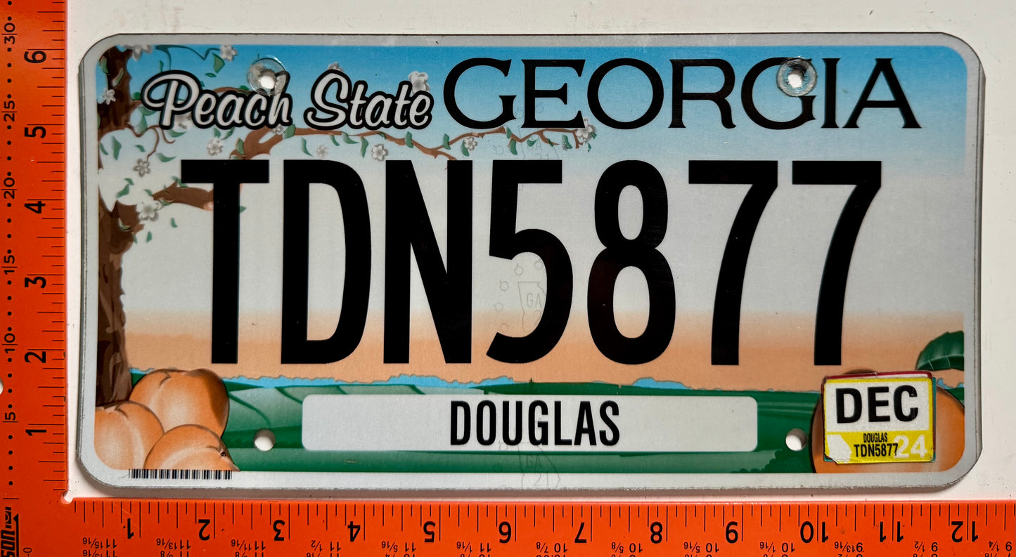 2024 Georgia #TDN5877 Passenger License Plate
