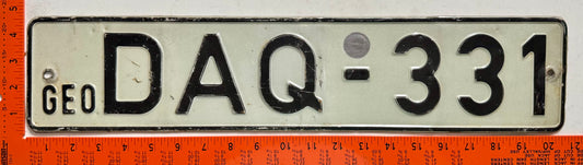 1993 series Georgia #DAQ-331 Passenger License Plate