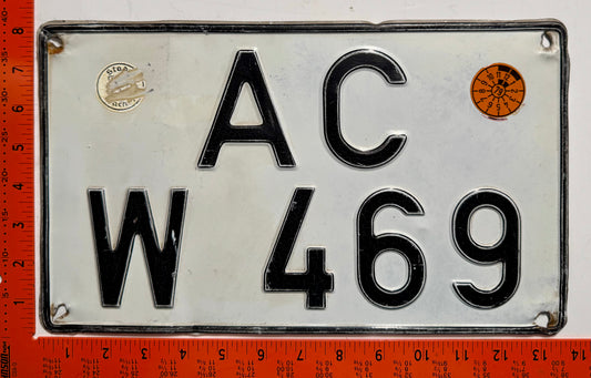 1979 Germany #AC/W 469 Passenger License Plate