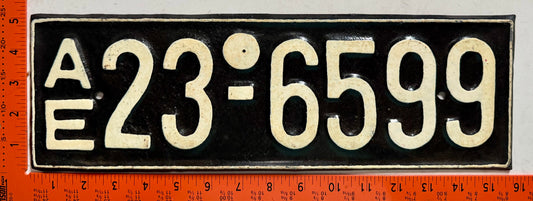 1948-1956 Germany #A/E 23-6599 Passenger License Plate (Repaint)