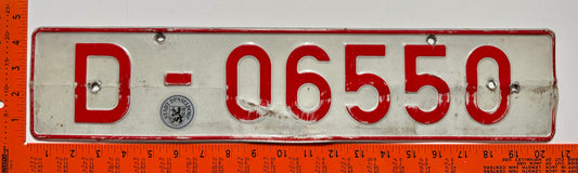 undated Germany #D-06550 Dealer License Plate