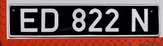 undated Dutch Forces in Germany #ED 822 N Passenger License Plate