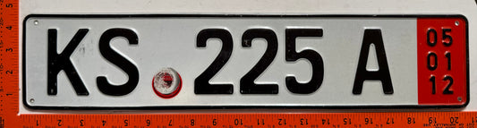 2004 Germany #KS 225A Export License Plate