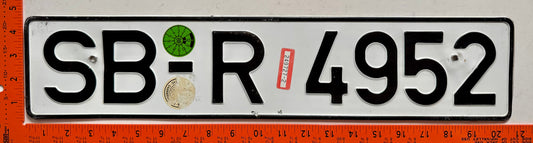 1988 Germany #SB-R 4952 Passenger License Plate