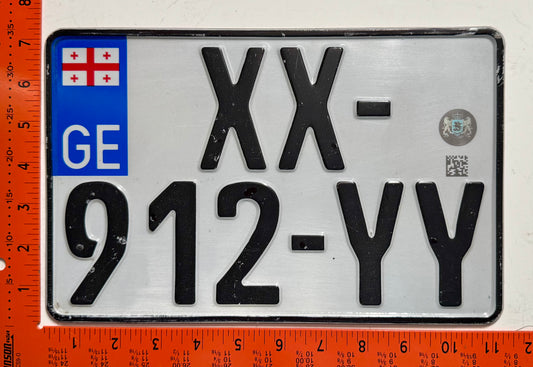 undated Georgia #XX-912-YY Passenger License Plate