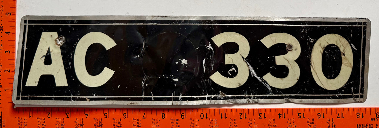 undated Ghana #AC 330 Passenger License Plate