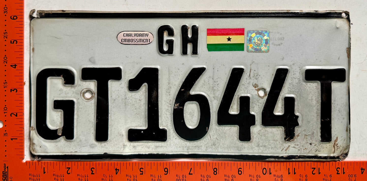 undated Ghana #GT1644T Passenger License Plate