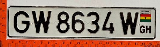 2005 Ghana #GW8634W Passenger License Plate