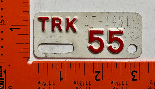 1955 Hawaii #1T-1451 Truck License Plate Date Tab