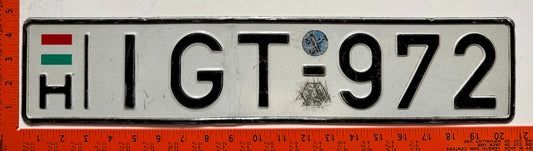 2011 Hungary #IGT-972 Passenger License Plate