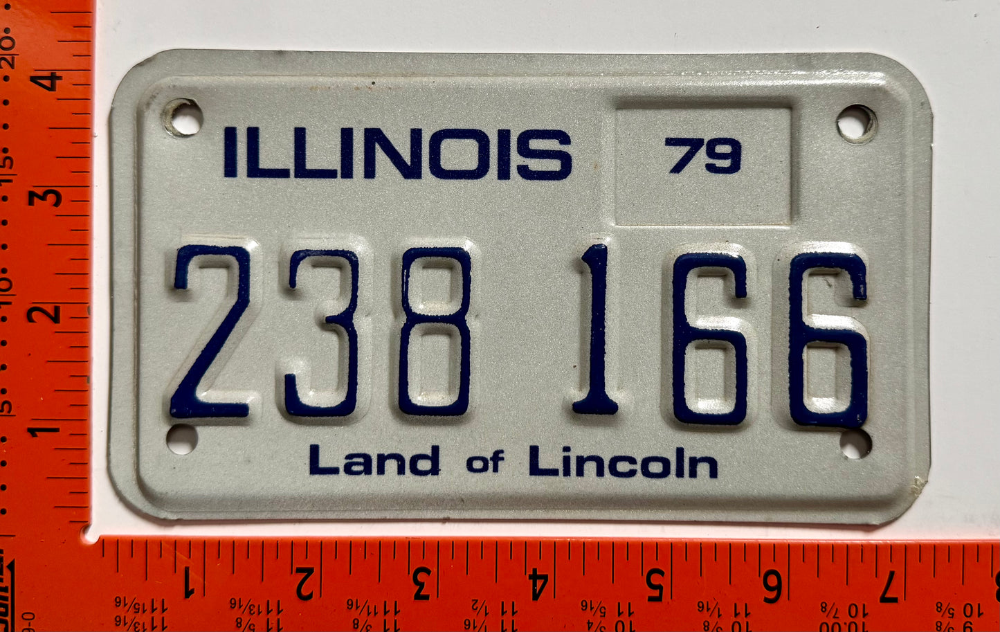 1979 Illinois #238 166 Motorcycle License Plate