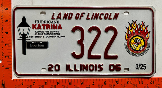2006 Illinois #322 Special Event License Plate