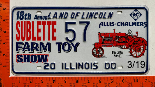 2000 Illinois #57 Special Event License Plate