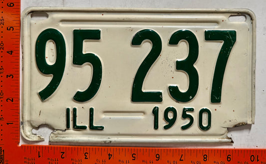 1950 Illinois #95 237 Passenger License Plate (Crafter)