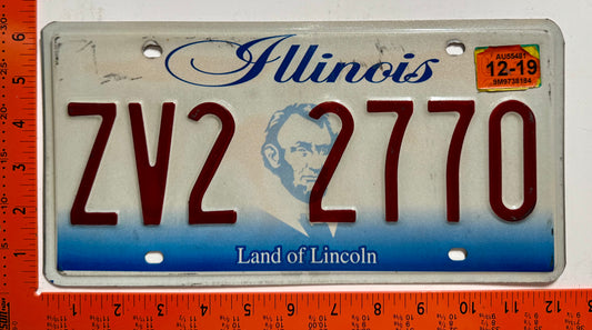 2019 Illinois #ZV2 2770 Passenger License Plate