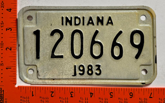 1983 Indiana #120669 Motorcycle License Plate