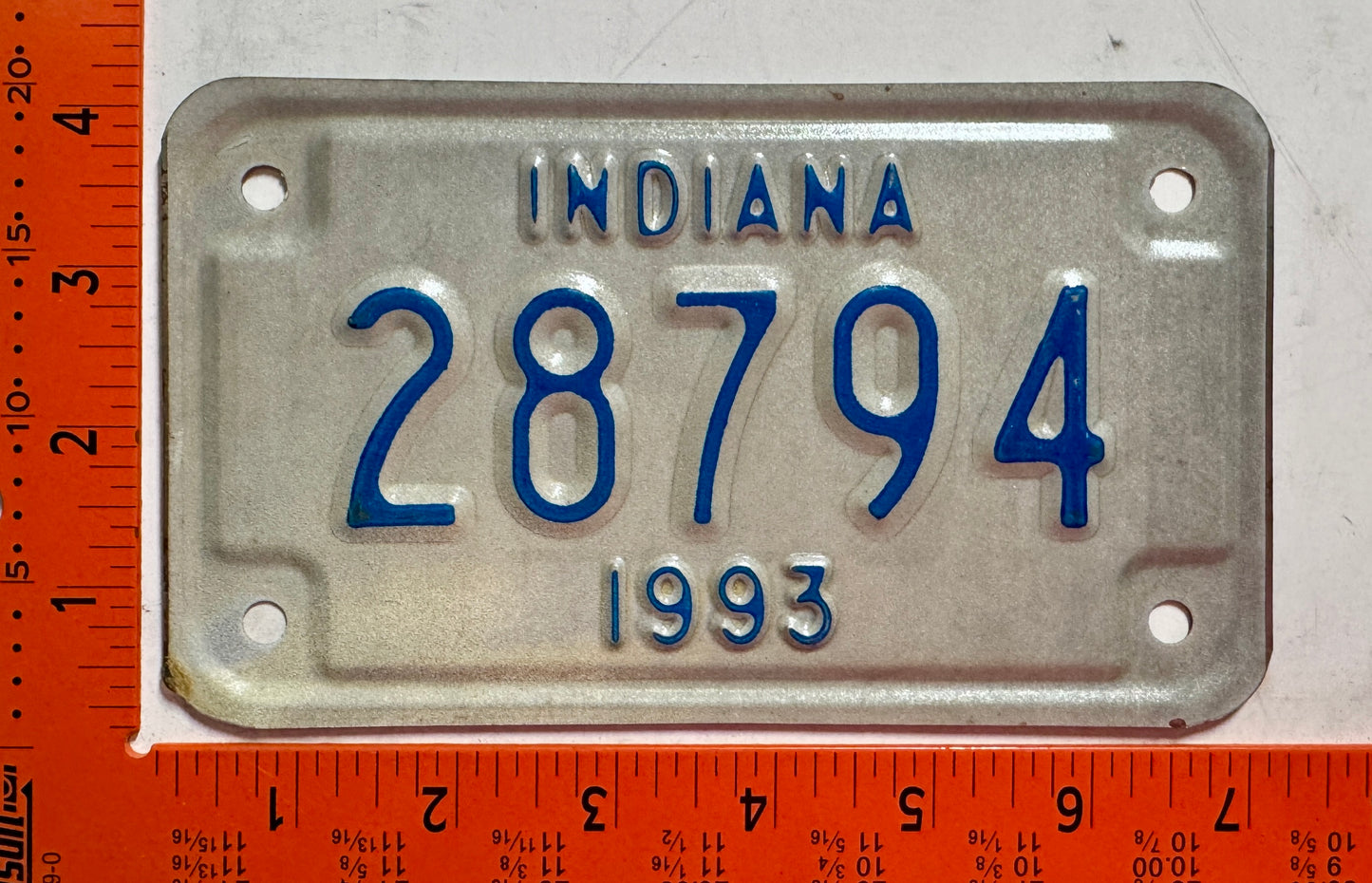 1993 Indiana #28794 Motorcycle License Plate