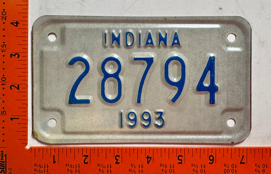 1993 Indiana #28794 Motorcycle License Plate
