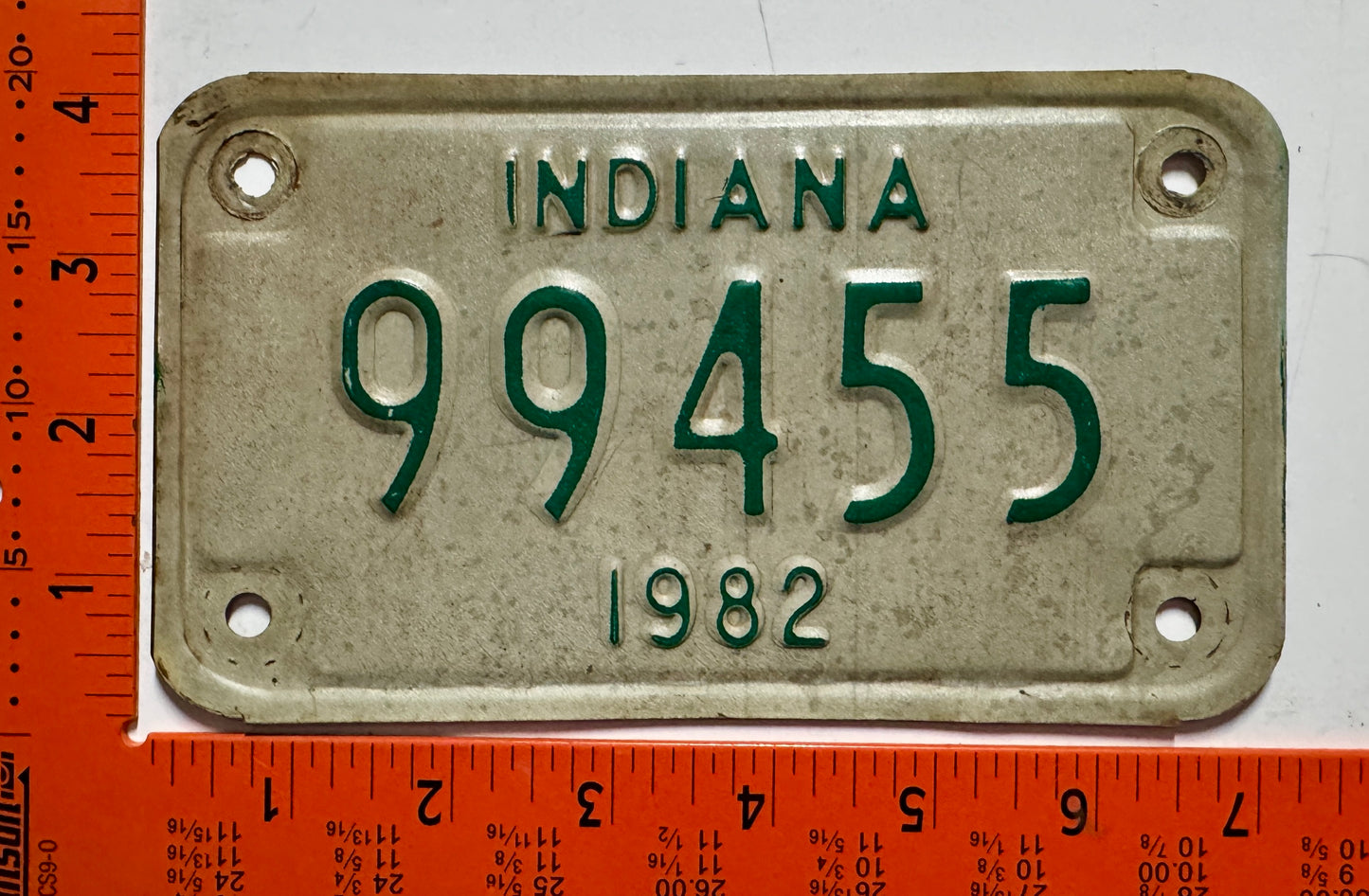1982 Indiana #99455 Motorcycle License Plate