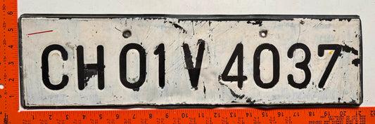undated India #CH01V4037 Passenger License Plate