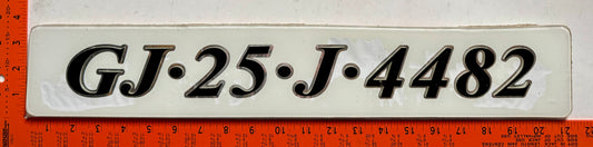 undated India #GJ-25-J-4482 Passenger License Plate