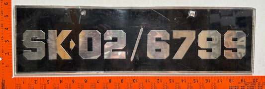 undated Sikkim, India #SK-02/6799 Passenger License Plate