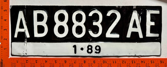1989 Indonesia #AB8832AE Passenger License Plate