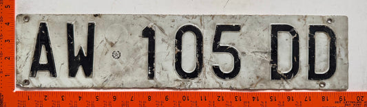 1994 series Italy #AW 105 DD Passenger License Plate
