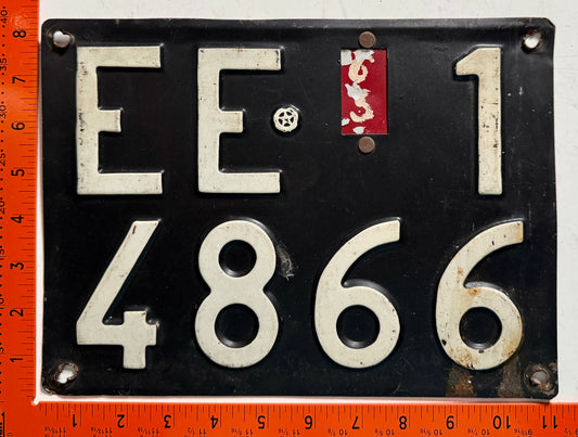 1963 Italy #EE 1/4866 Temporary License Plate