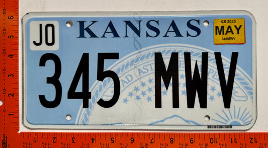 2025 Kansas #345 MWV Passenger License Plate