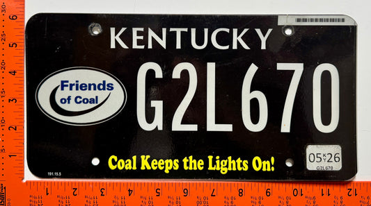 2026 Kentucky #G2L670 Friends of Coal License Plate
