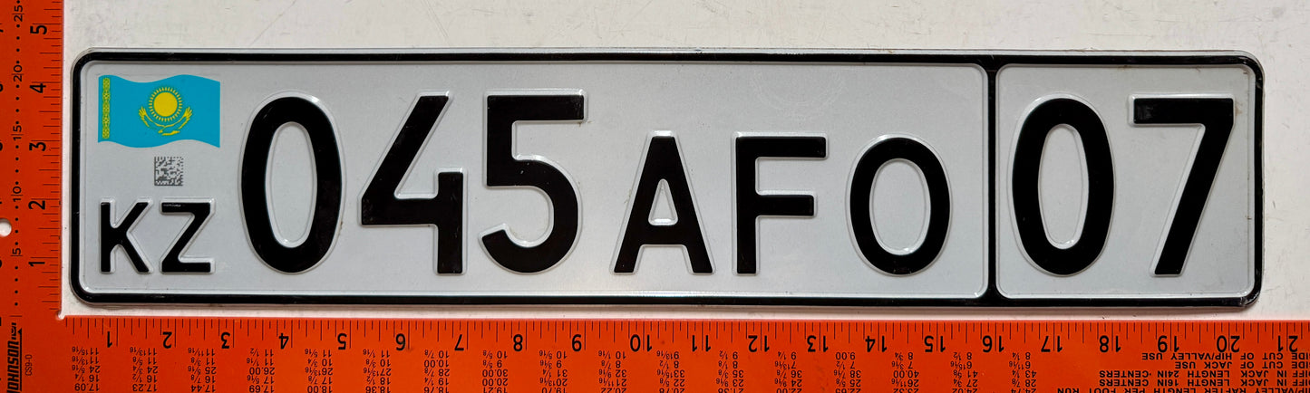 2012 series Kazakhstan #045AFO07 Passenger License Plate