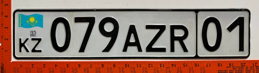 2012 series Kazakhstan #079AZR Passenger License Plate
