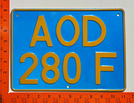 2005 series Kazakhstan #AOD/280 F Machinery License Plate