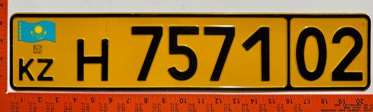 2012 series Kazakhstan #H7571 Foreign Resident License Plate