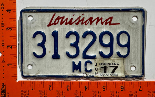 2017 Louisiana #313299 Motorcycle License Plate