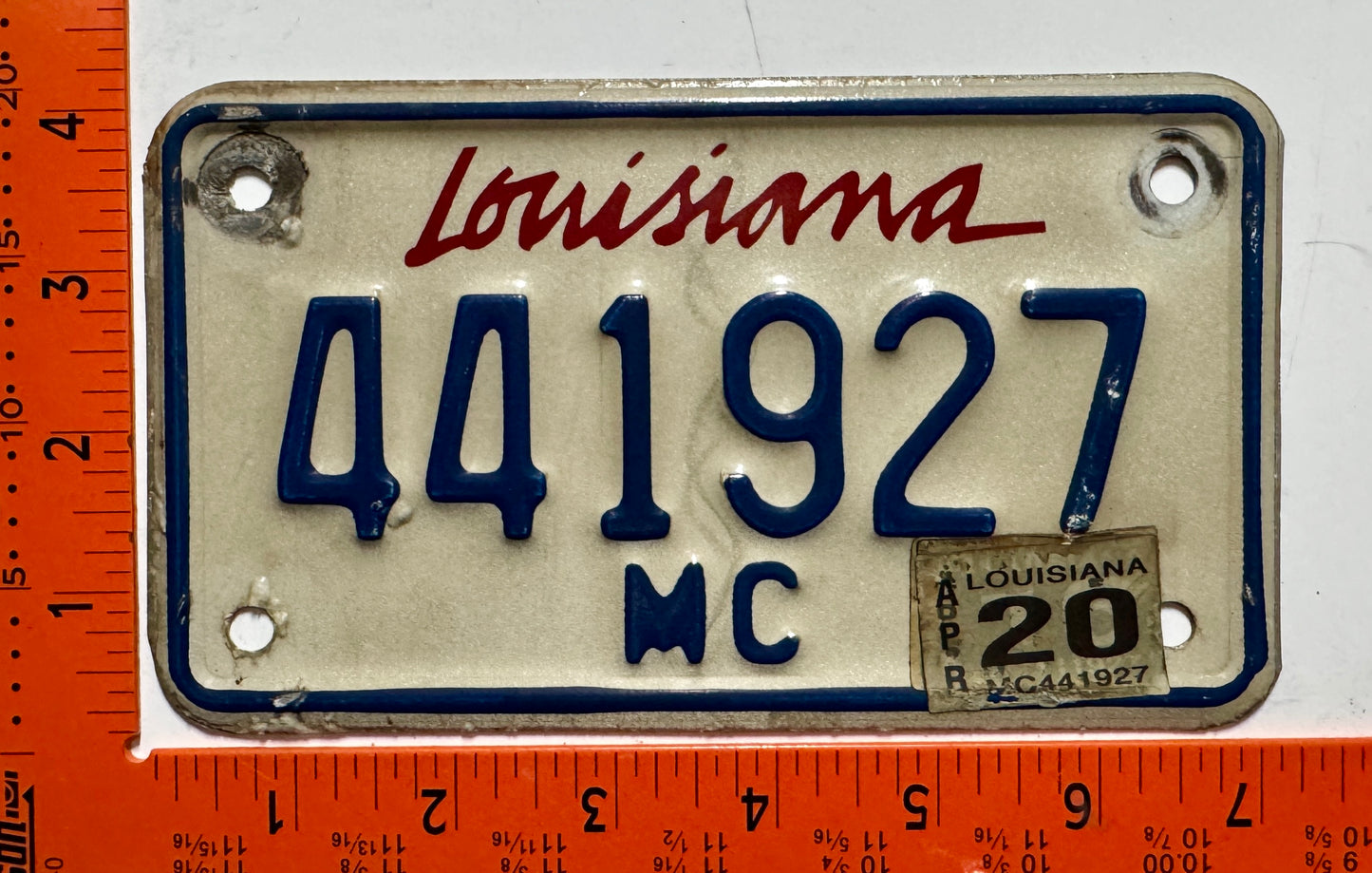 2020 Louisiana #441927 Motorcycle License Plate