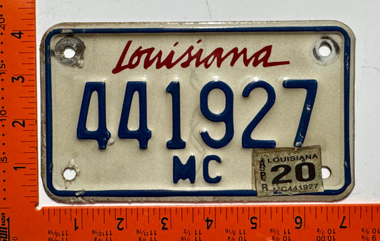 2020 Louisiana #441927 Motorcycle License Plate